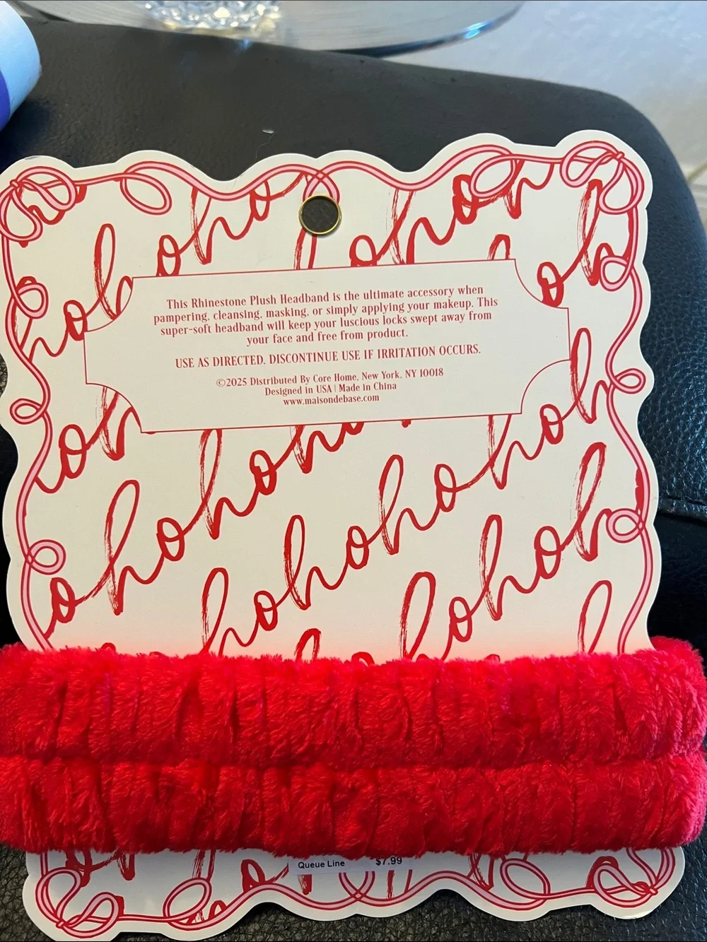 MAISON DE BASE NEW RED Plush Spa Headband & Foot Lotion
